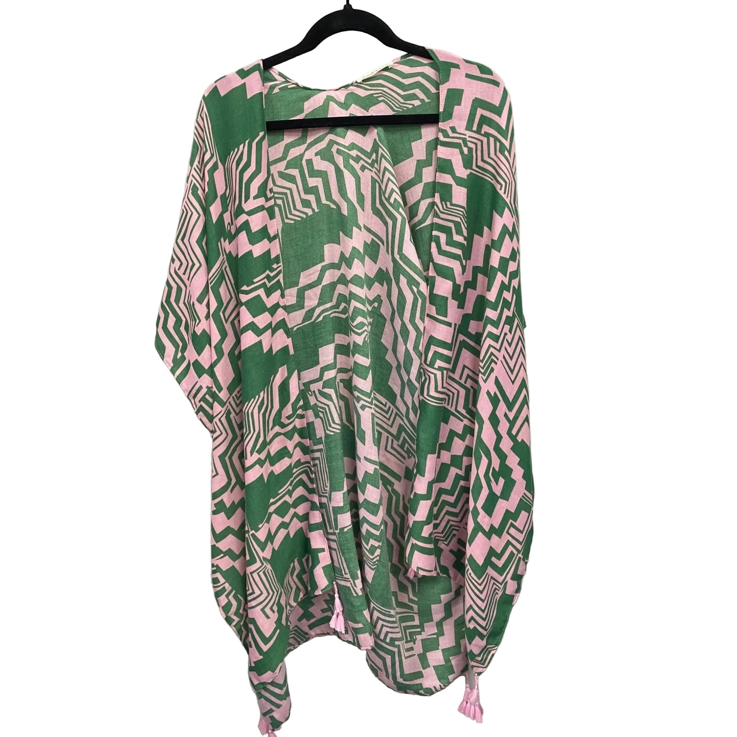 Swimwear Cover-up By Do Everything In Love In Green & Pink, Size: Osfm