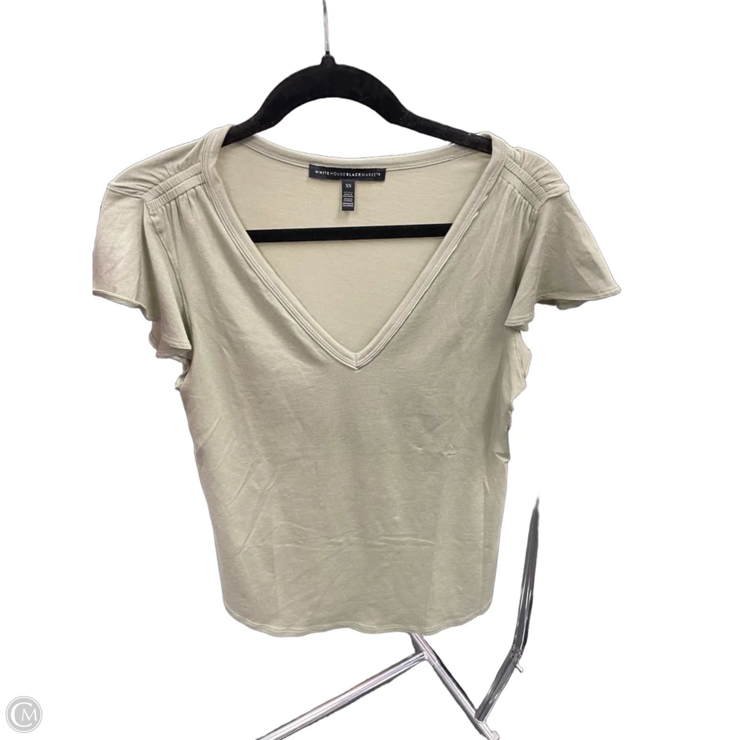 Top Short Sleeve By White House Black Market In Green, Size: Xs
