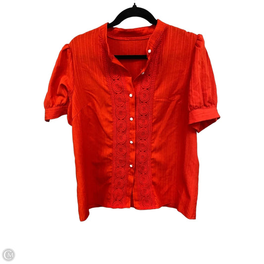Top Short Sleeve By Shein In Orange, Size: 12