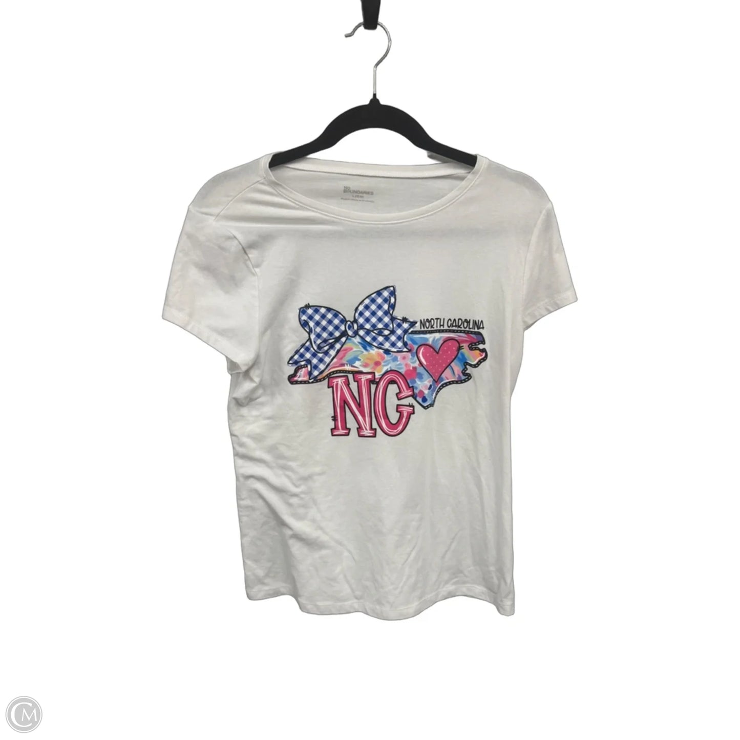 Top Short Sleeve Basic By No Boundaries In White, Size: M