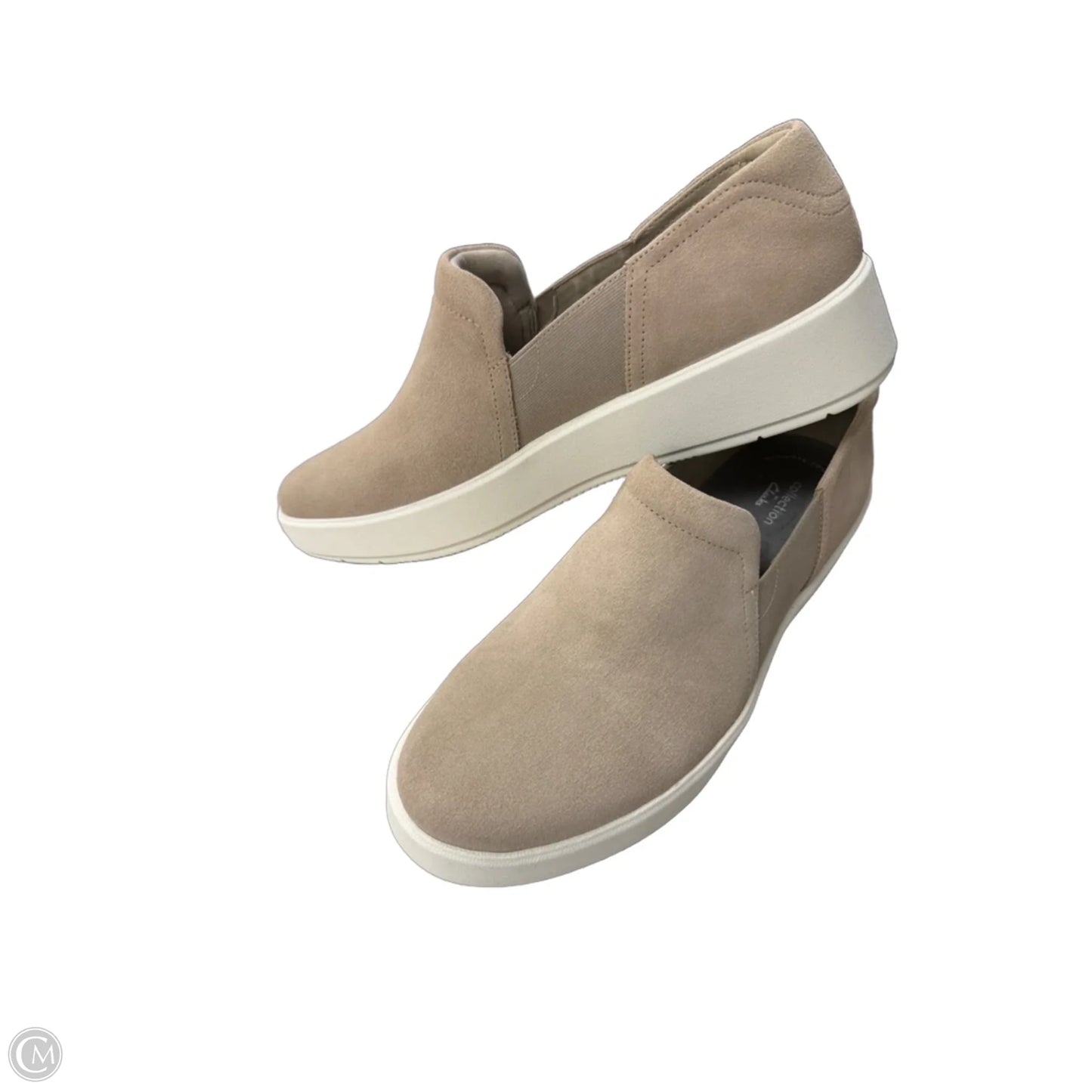 Shoes Sneakers By Clarks In Taupe, Size: 12
