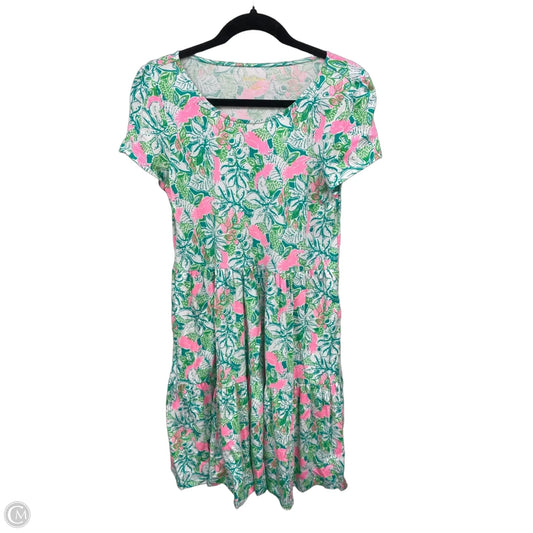 Dress Designer By Lilly Pulitzer In Green & Pink, Size: S