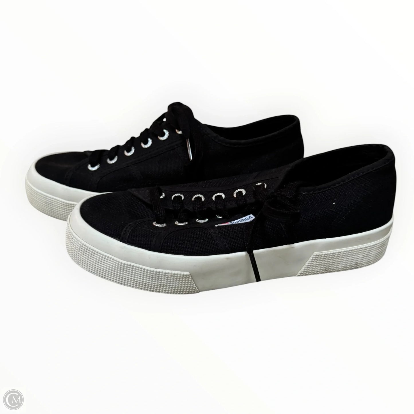 Shoes Sneakers By Superga In Black, Size: 8.5