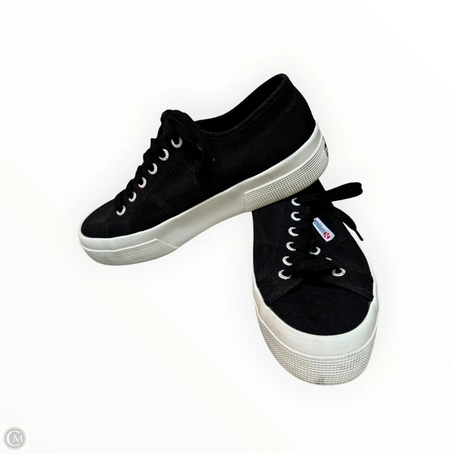 Shoes Sneakers By Superga In Black, Size: 8.5