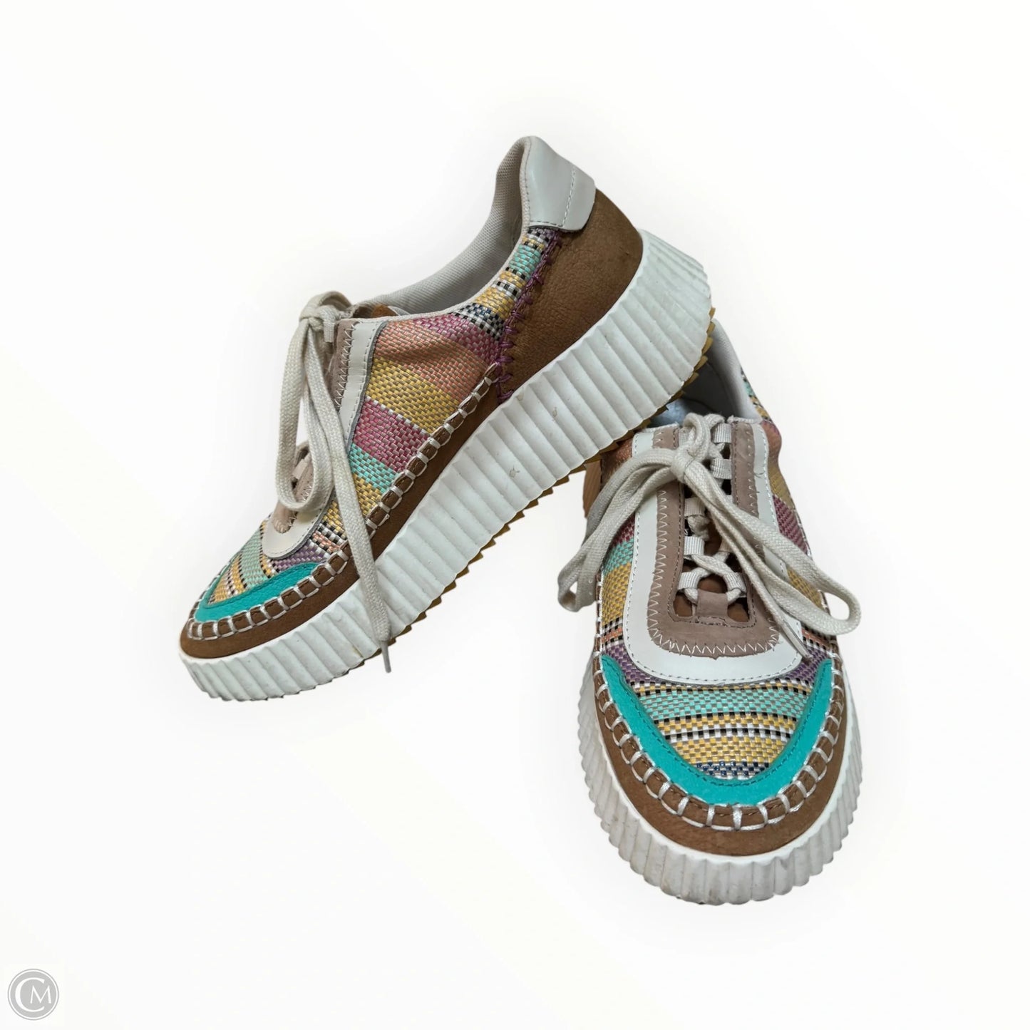 Shoes Sneakers By Dolce Vita In Brown & Cream, Size: 9