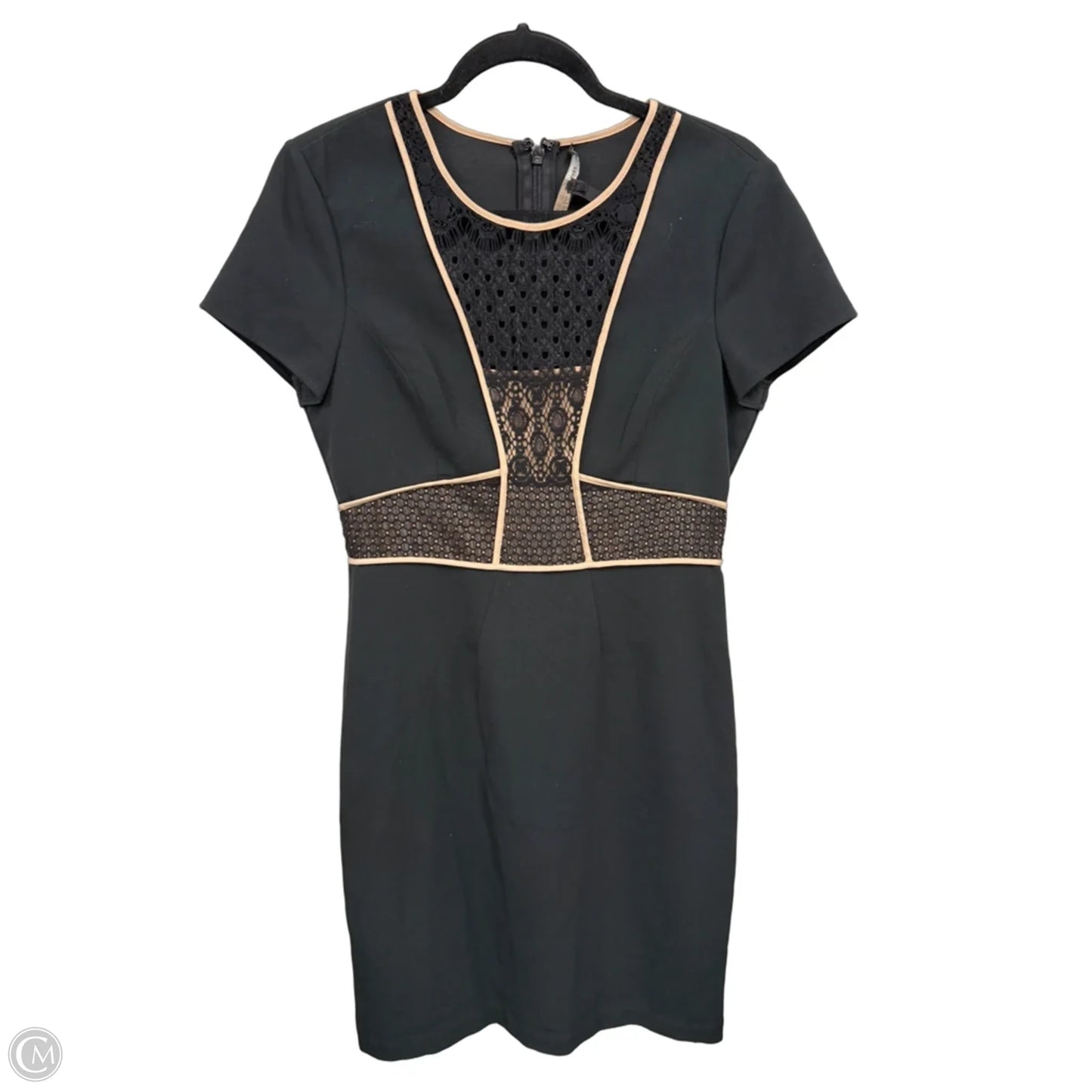 Dress Casual Short By Bcbgmaxazria In Black & Tan, Size: 6