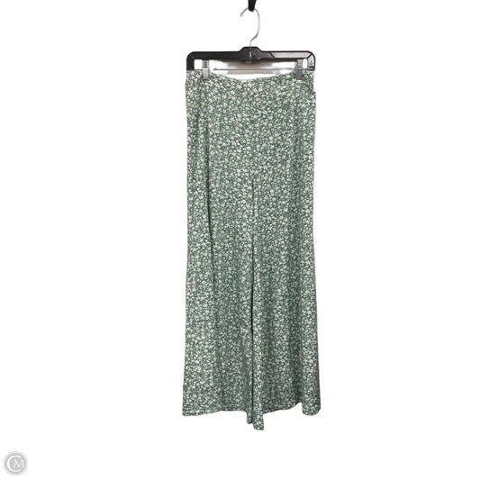 Pants Wide Leg By Shein In Green & White, Size: 6