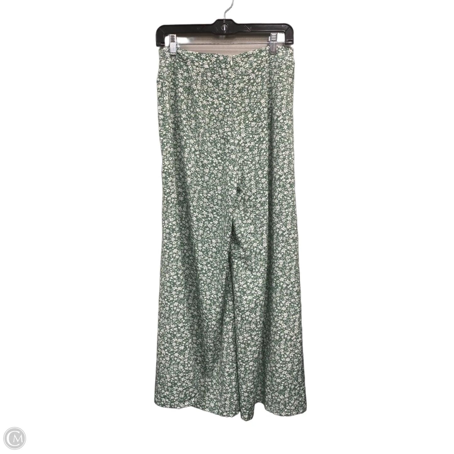 Pants Wide Leg By Shein In Green & White, Size: 6