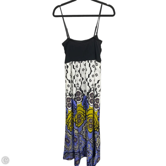 Dress Casual Maxi By Cmc In Black & Purple, Size: L