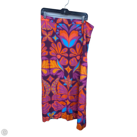 Skirt Maxi By Clothes Mentor In Orange & Purple, Size: Xl