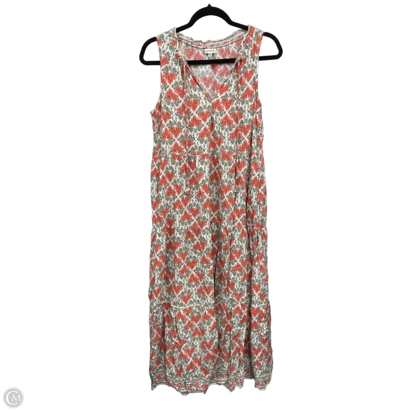 Dress Casual Maxi By Max Studio In Green & Orange, Size: M