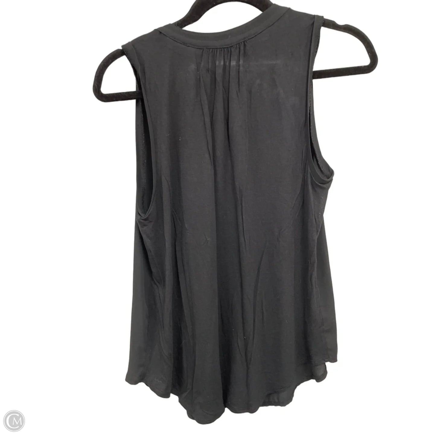 Blouse Sleeveless By Loft In Black, Size: S