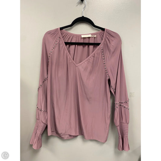 Blouse Long Sleeve By Ramy Brook In Pink & Silver, Size: Xs