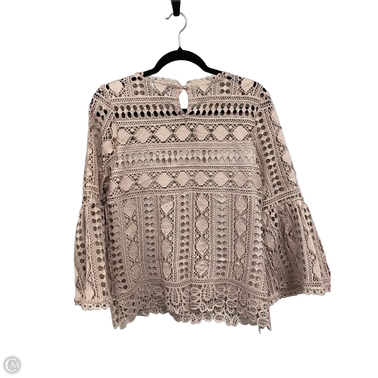 Blouse Long Sleeve By Fabrik In Pink, Size: M