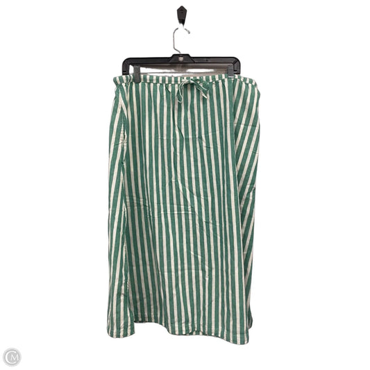 Skirt Midi By Universal Thread In Green & White, Size: Xl