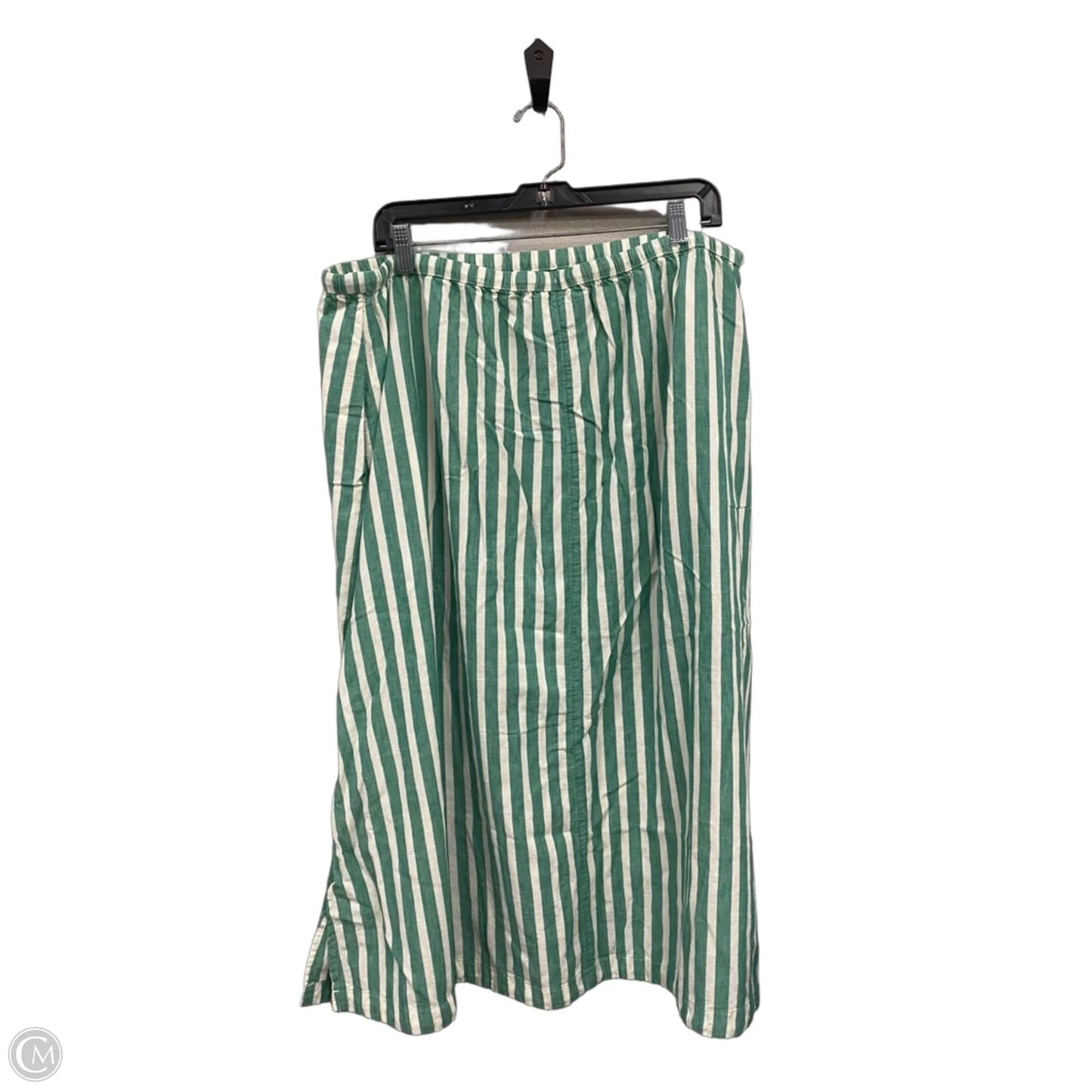 Skirt Midi By Universal Thread In Green & White, Size: Xl