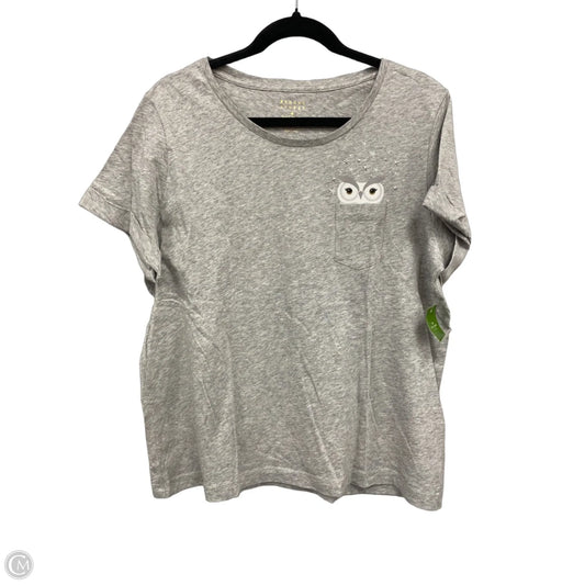 Top Short Sleeve Designer By Kate Spade In Grey, Size: Xl