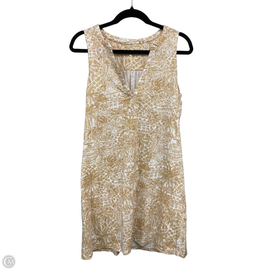 Dress Designer By Lilly Pulitzer In Tan & White, Size: M