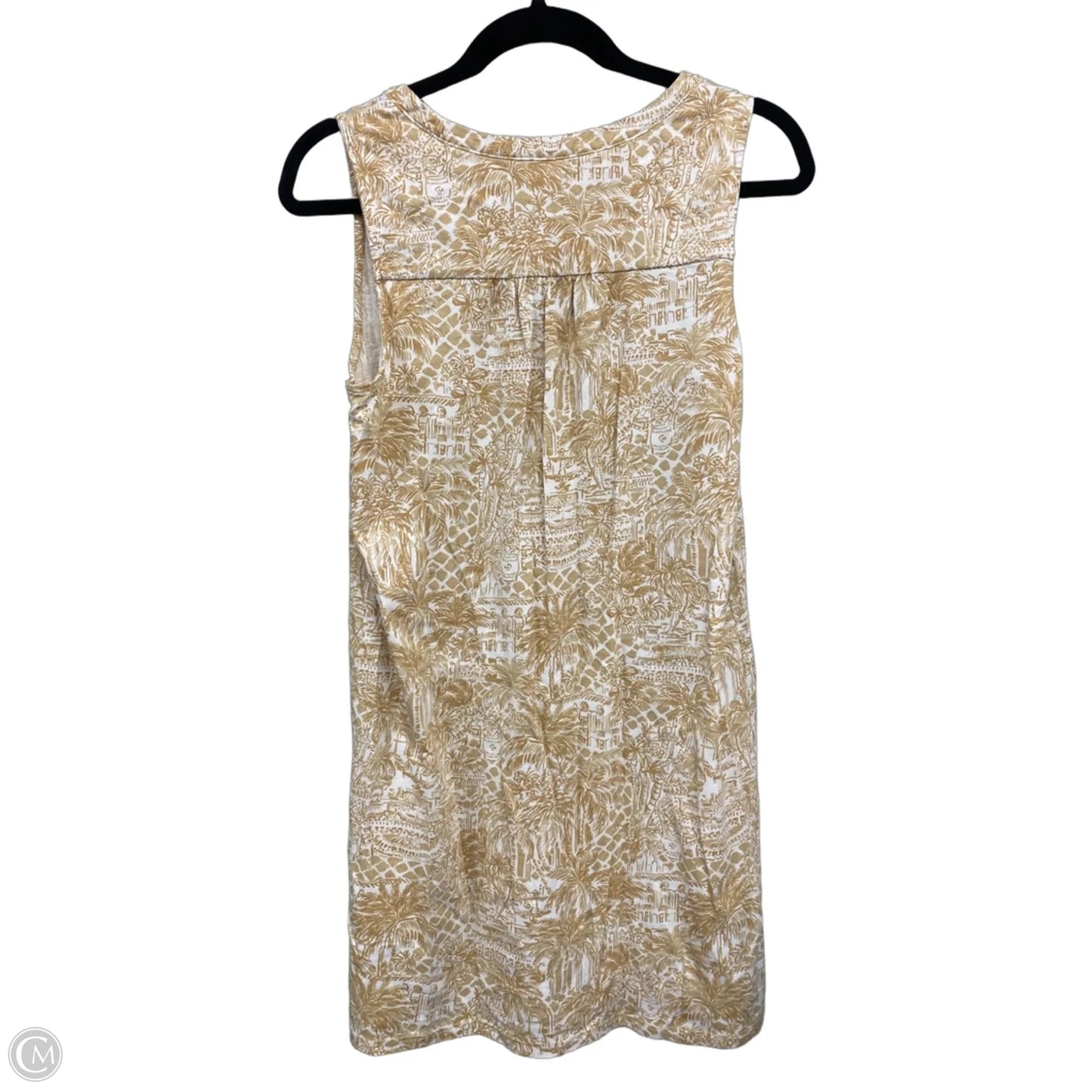Dress Designer By Lilly Pulitzer In Tan & White, Size: M