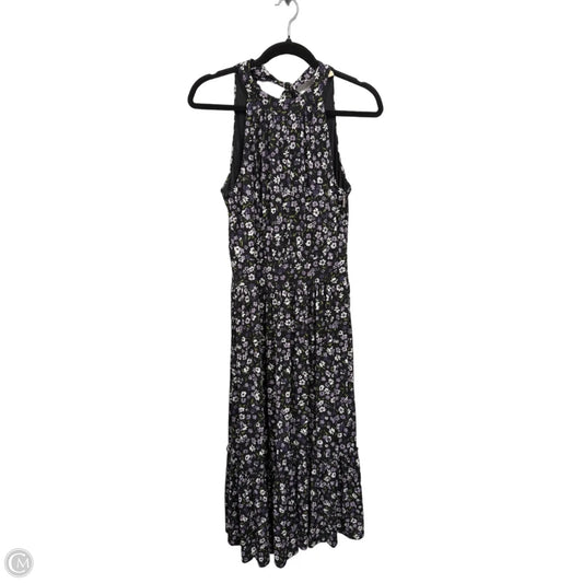 Dress Casual Maxi By Michael By Michael Kors In Black & Purple, Size: M