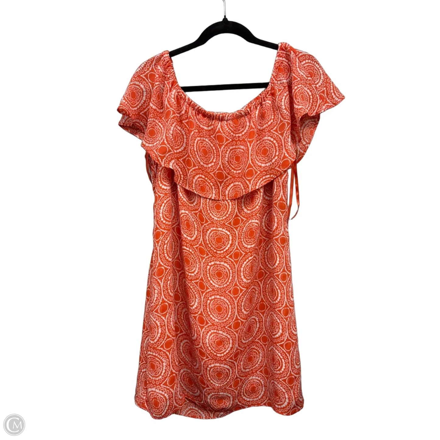 Dress Casual Short By Michael By Michael Kors In Orange & White, Size: 10