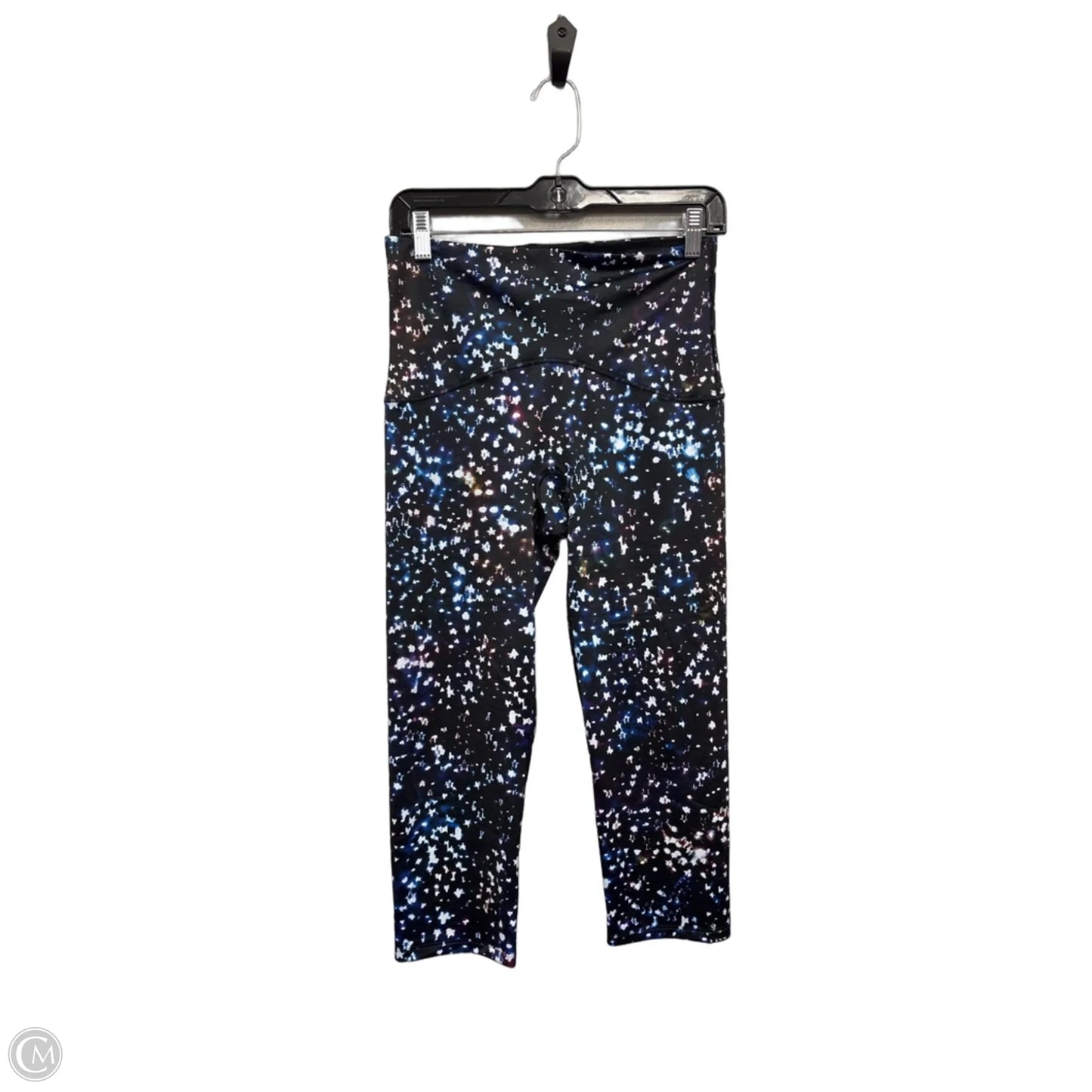 Athletic Leggings Capris By Spanx In Black & Blue, Size: L