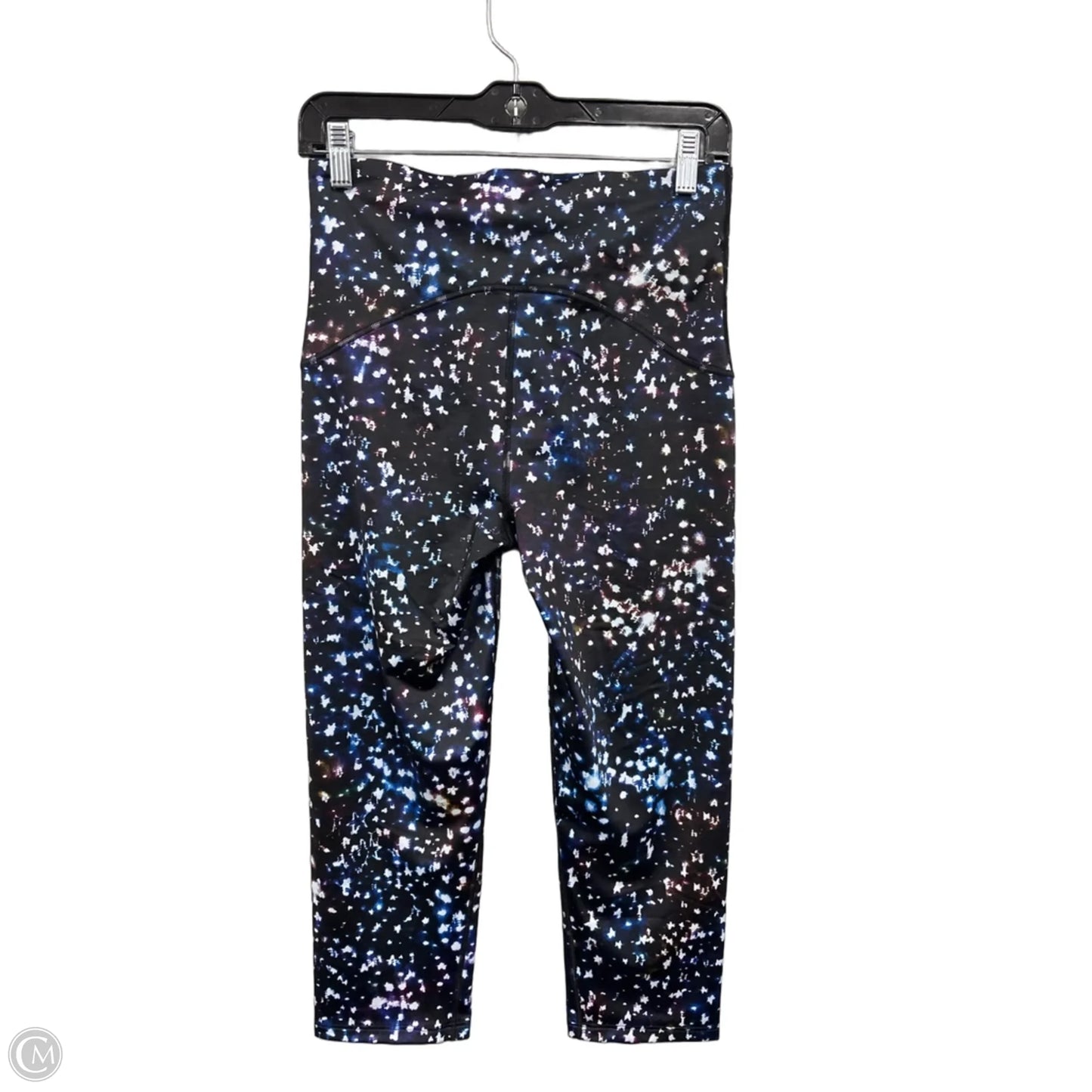 Athletic Leggings Capris By Spanx In Black & Blue, Size: L