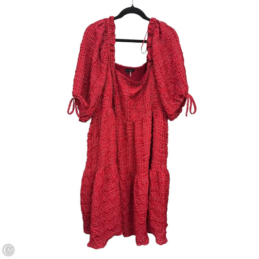 Dress Casual Short By English Factory In Red & White, Size: 3x