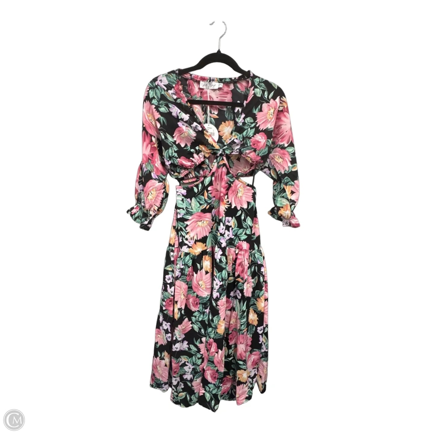 Dress Casual Maxi By Petal & Pup In Black & Pink, Size: 4