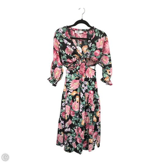 Dress Casual Maxi By Petal & Pup In Black & Pink, Size: 4