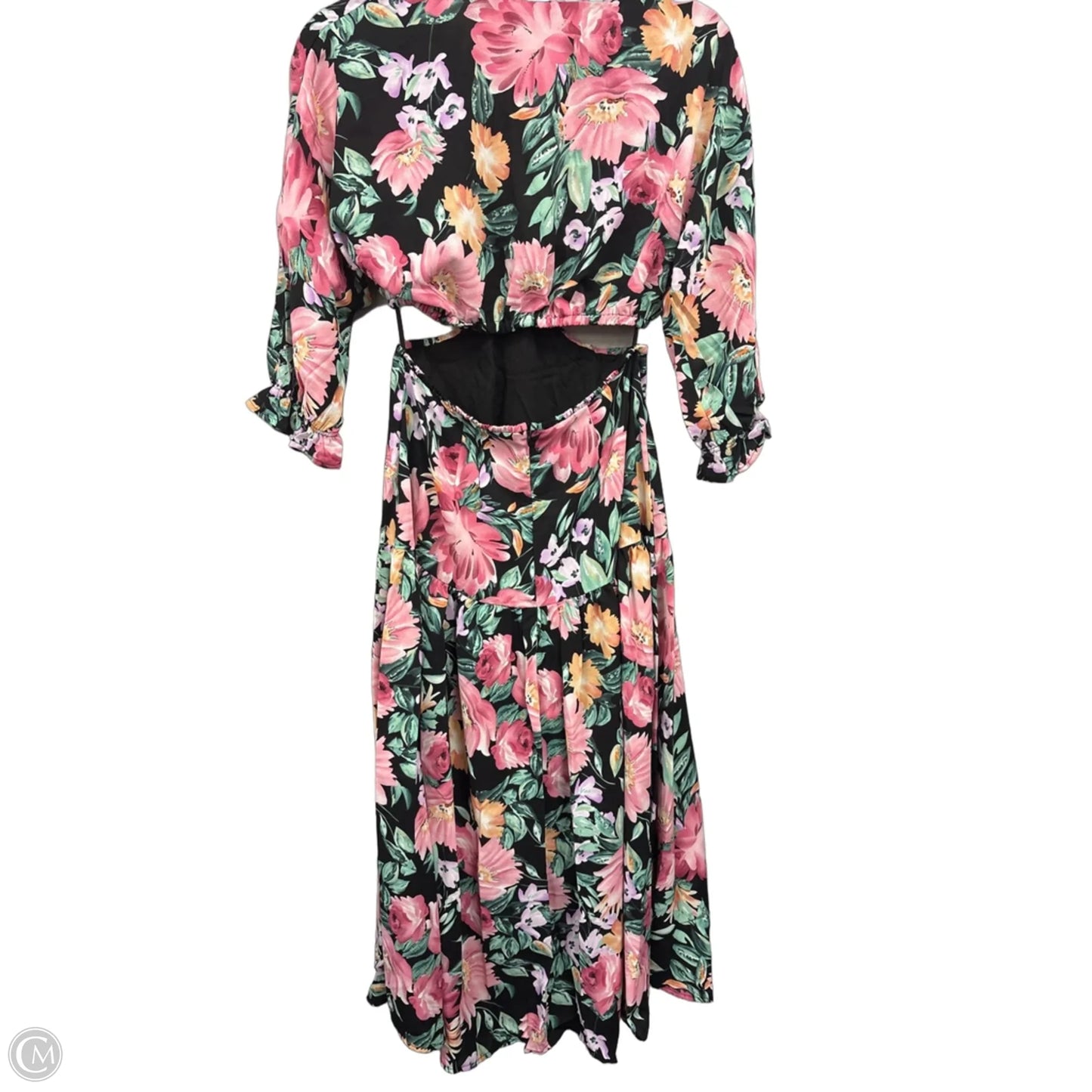 Dress Casual Maxi By Petal & Pup In Black & Pink, Size: 4