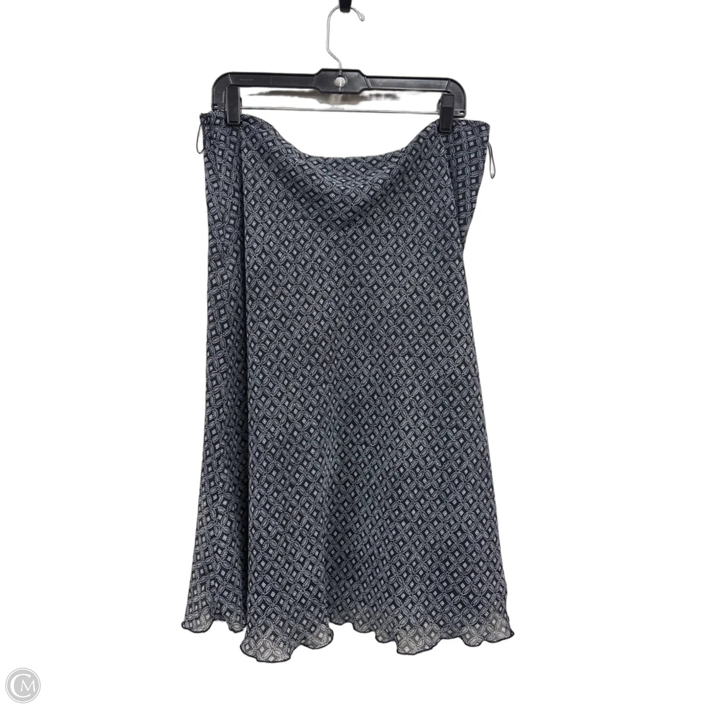 Skirt Midi By East 5th In Black & Blue, Size: 16