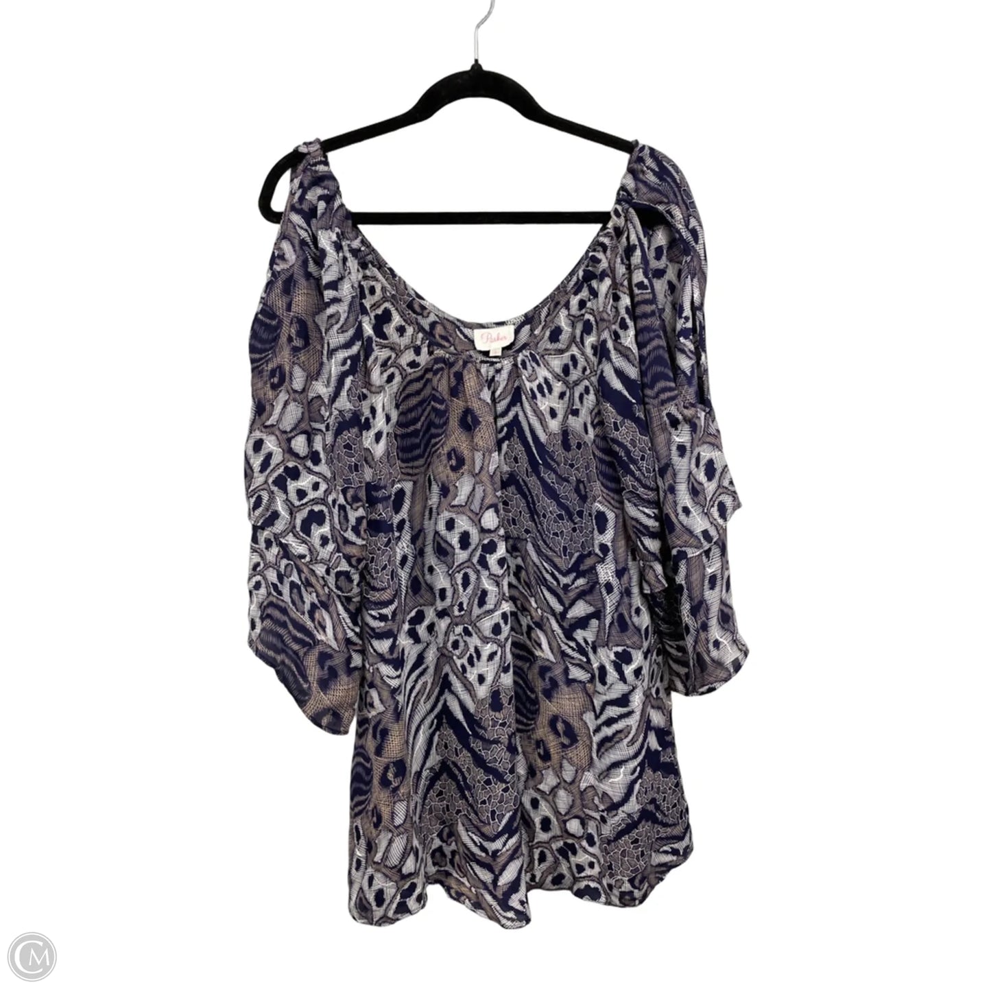 Dress Casual Short By Parker In Blue & Cream, Size: S