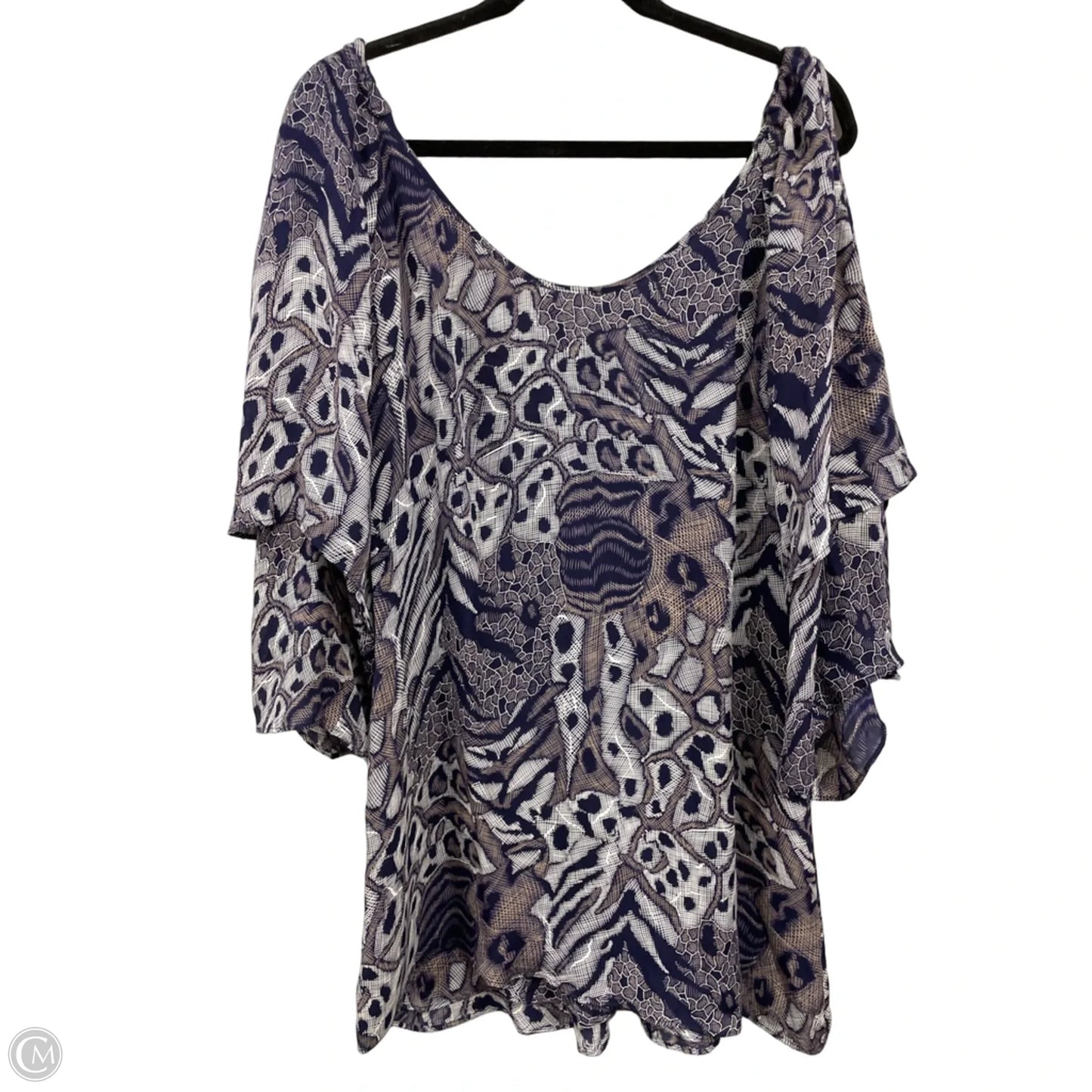 Dress Casual Short By Parker In Blue & Cream, Size: S