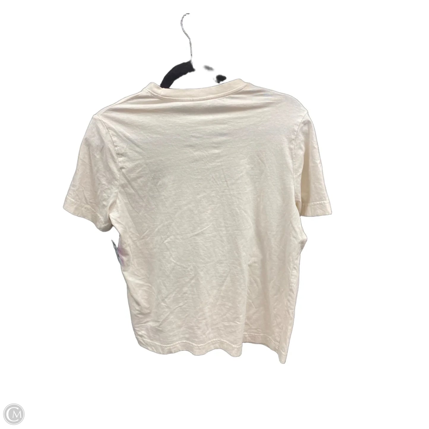 Top Short Sleeve Basic By H&m In Black & Cream, Size: S