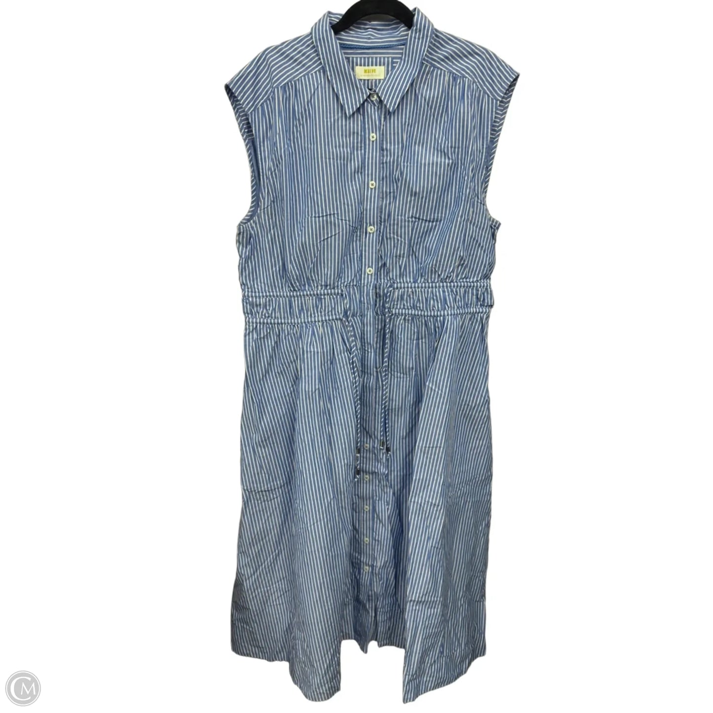 Dress Casual Maxi By Maeve In Blue & White, Size: L