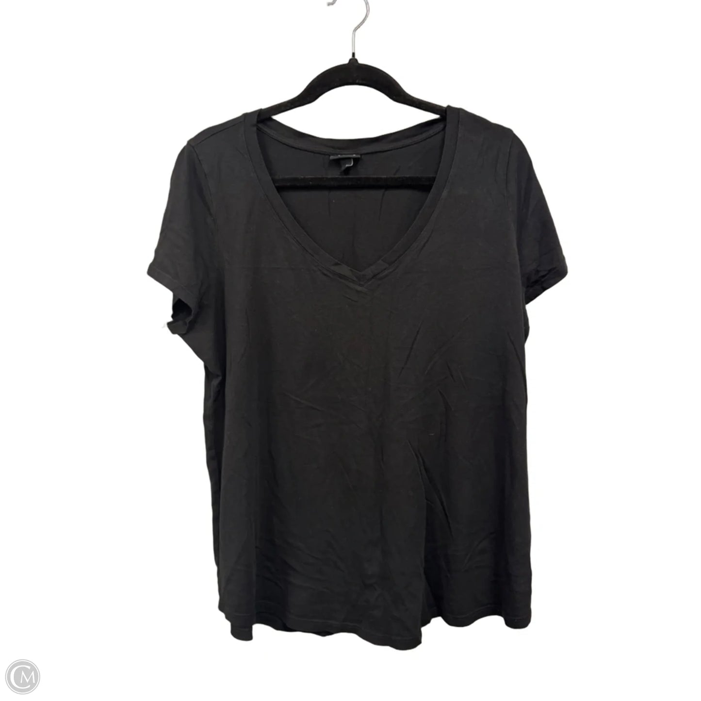 Top Short Sleeve Basic By Torrid In Black, Size: L
