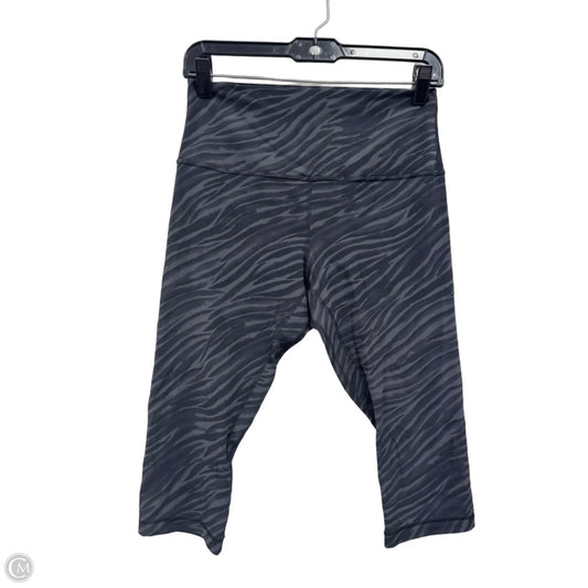 Athletic Leggings Capris By Lululemon In Black & Grey, Size: 10