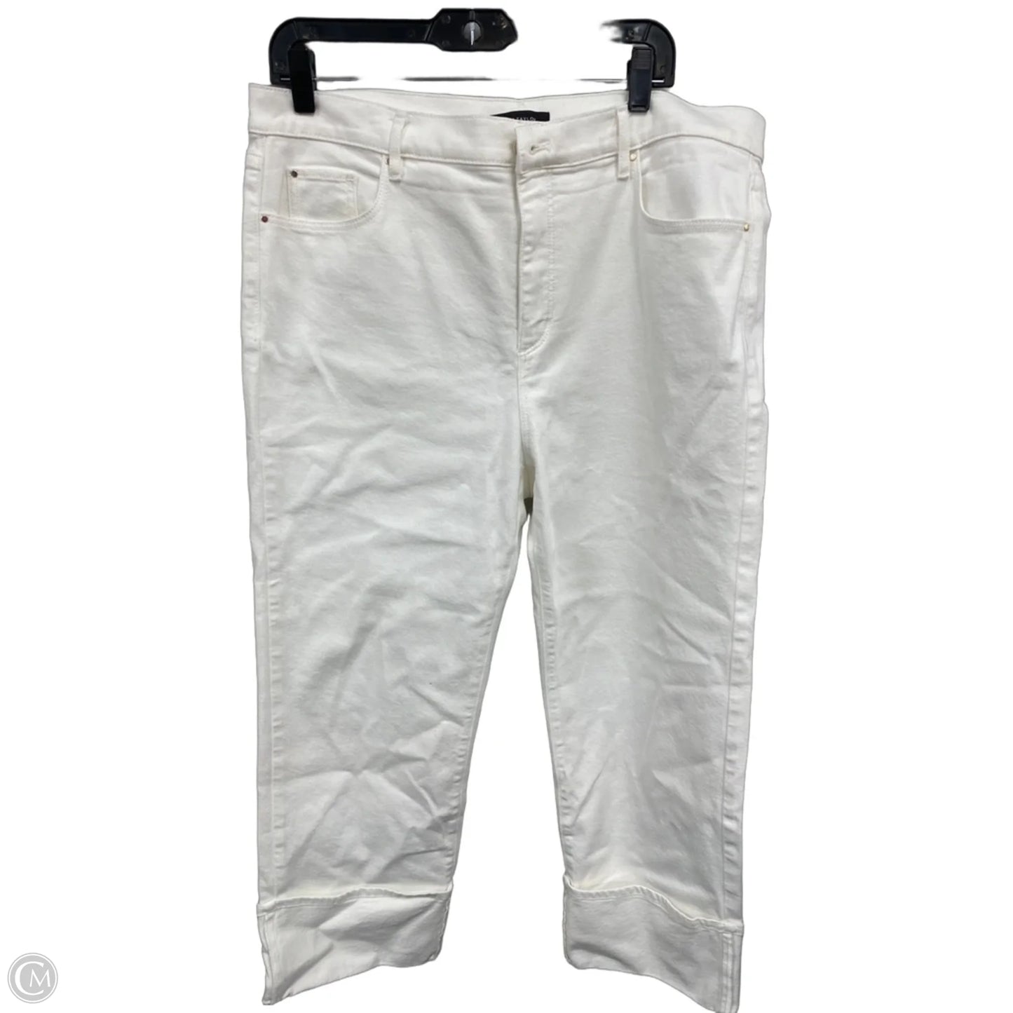 Jeans Wide Leg By Ann Taylor In White, Size: 14