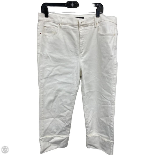 Jeans Wide Leg By Ann Taylor In White, Size: 14