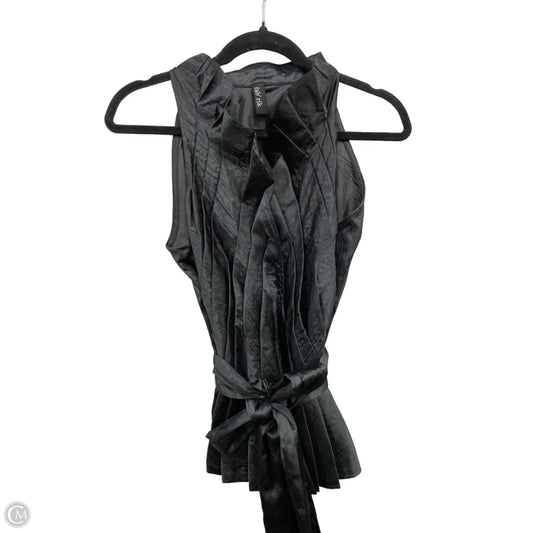 Blouse Sleeveless By Fabrik In Black, Size: L