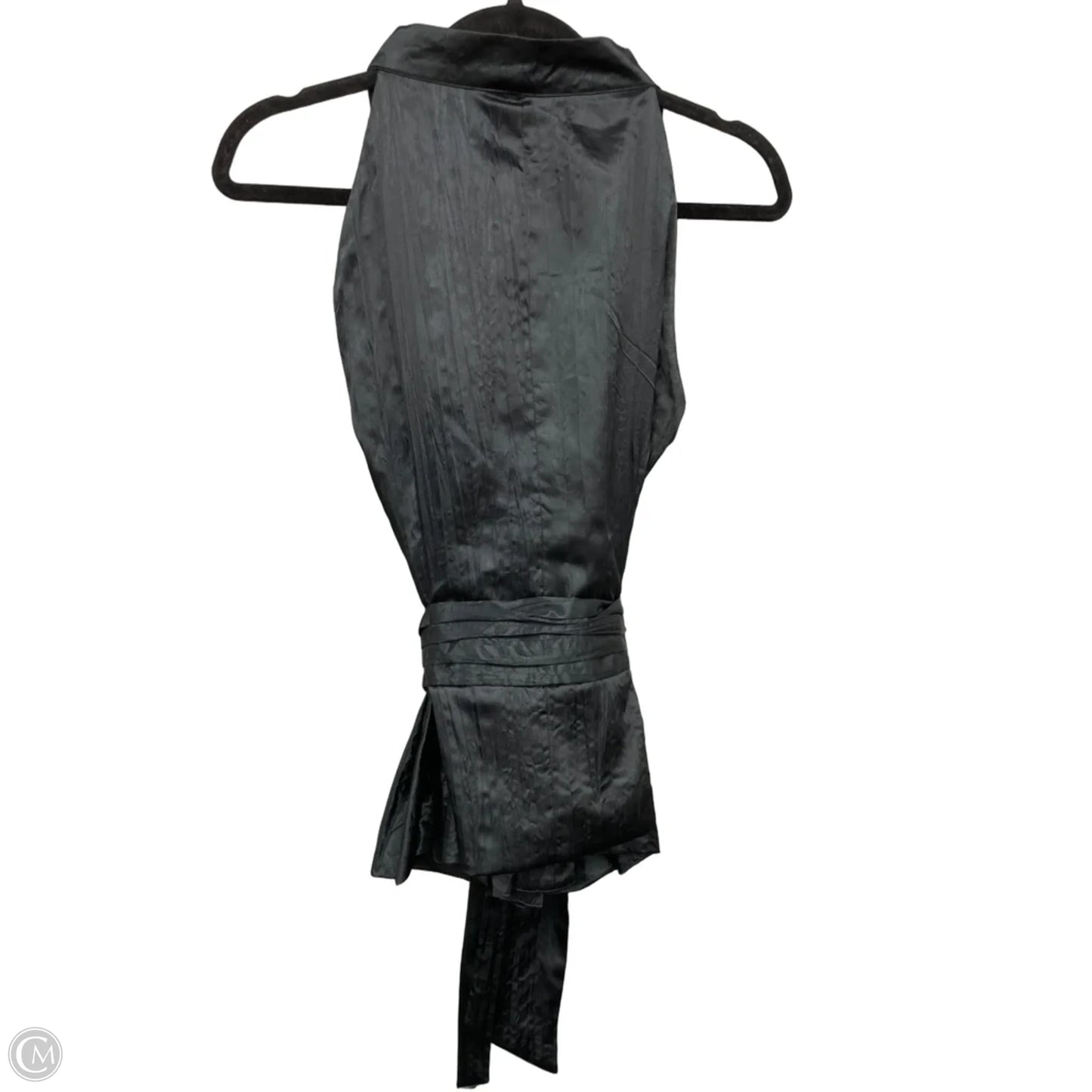 Blouse Sleeveless By Fabrik In Black, Size: L