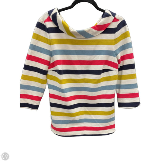 Blouse 3/4 Sleeve By Boden In Black & Cream, Size: 8