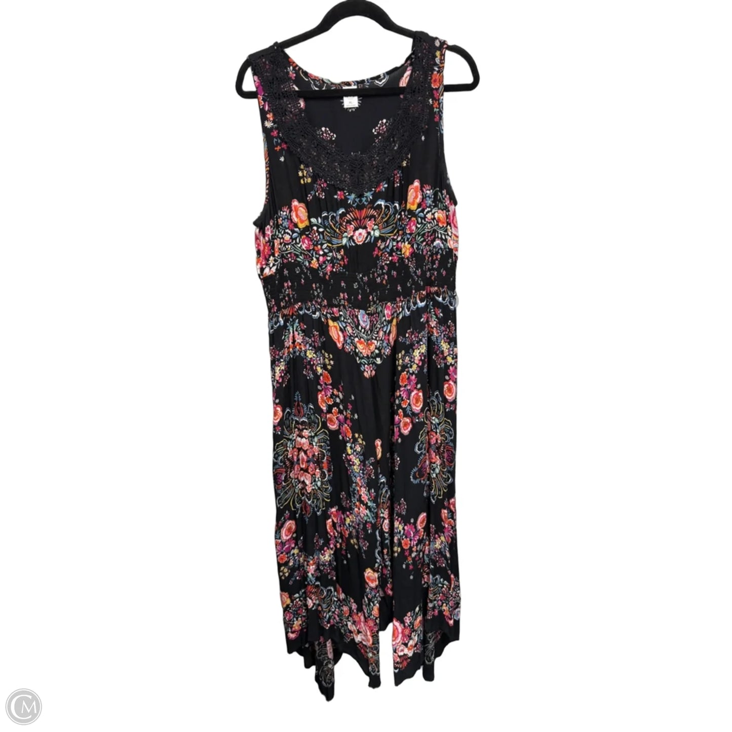 Dress Casual Maxi By Bila In Black & Orange, Size: Xl