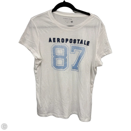 Top Short Sleeve Basic By Aeropostale In Blue & White, Size: Xl