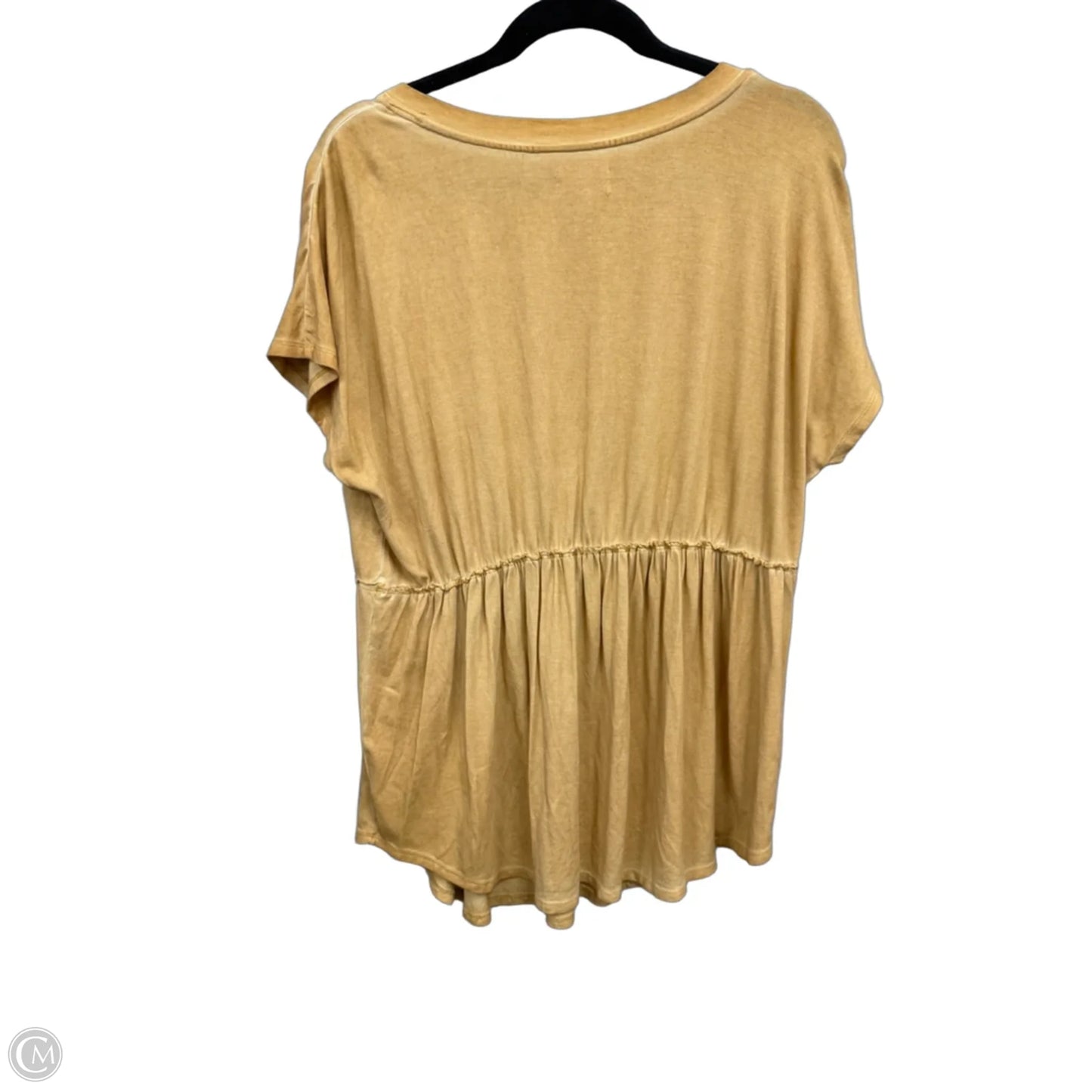 Top Short Sleeve By Wonderly In Gold, Size: Xl