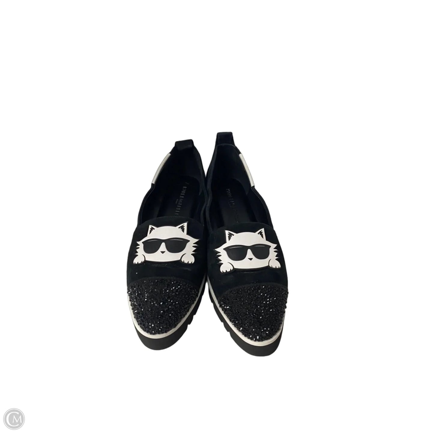 Shoes Designer By Karl Lagerfeld In Black & White, Size: 7