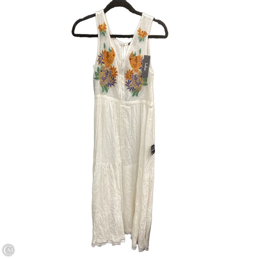 Dress Casual Maxi By Lulus In White & Yellow, Size: M