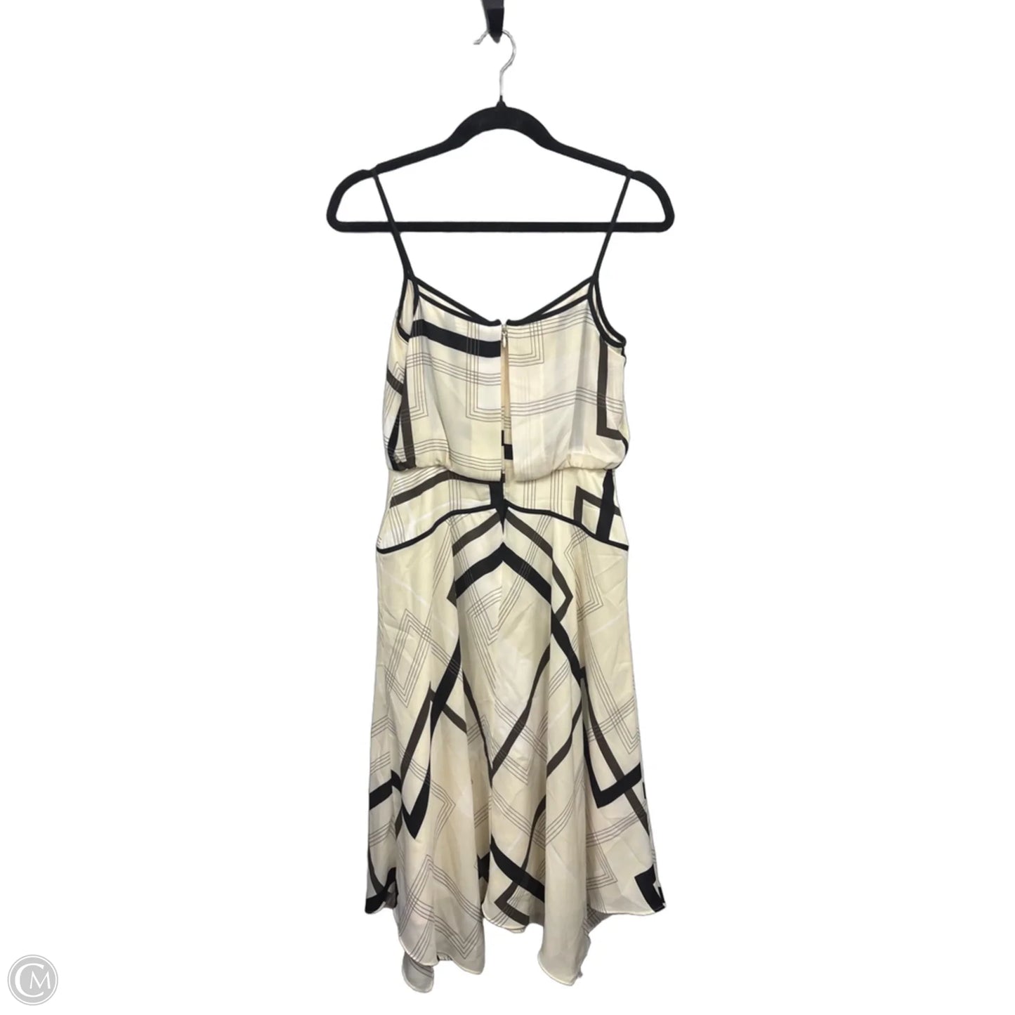 Dress Casual Midi By Banana Republic In Black & Cream, Size: 0