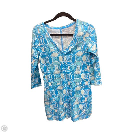 Dress Designer By Lilly Pulitzer In Blue & White, Size: M